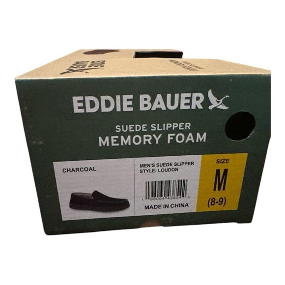 Eddie Bauer Men’s Loudon Suede Memory Foam- Size M (8-9), Charcoal, NWT - Picture 5 of 6